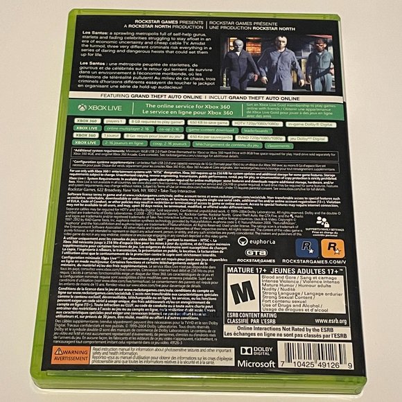 Grand Theft Auto V XBox 360 Disc 1 & Map Poster in Box Only - Picture 2 of 4